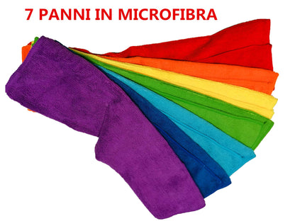 Strofinacci da Cucina 7 Panni in Microfibra Multiuso 30x40cm-7 Pezzi di Strofinacci Multicolor Arcobalen per la Pulizia Completa della Vostra Casa