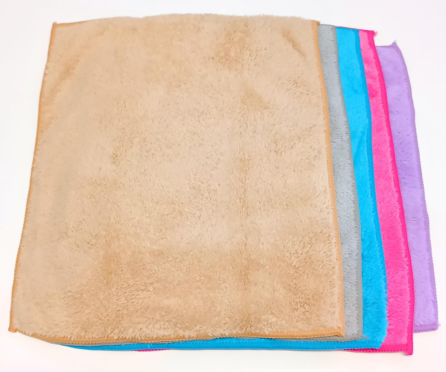 Keyclean Soft Microfiber Cloths 5 Pieces 30x35 cm in Multicolor, Super Soft for Dust Catching