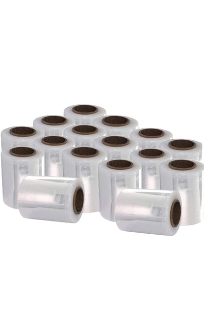 Film Estensibile Trasparente 100mm 300g - Pellicola Imballaggio 6 Rotoli per Pallet
