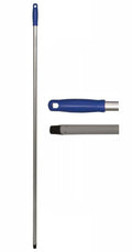 Manche en aluminium de 140 cm avec fixation à vis universelle - Pour balais, balayeuses et serpillières professionnelles