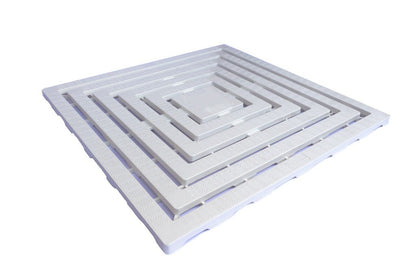 Pedana Doccia Antiscivolo 60x60 cm - Set 2 Pezzi Bianco