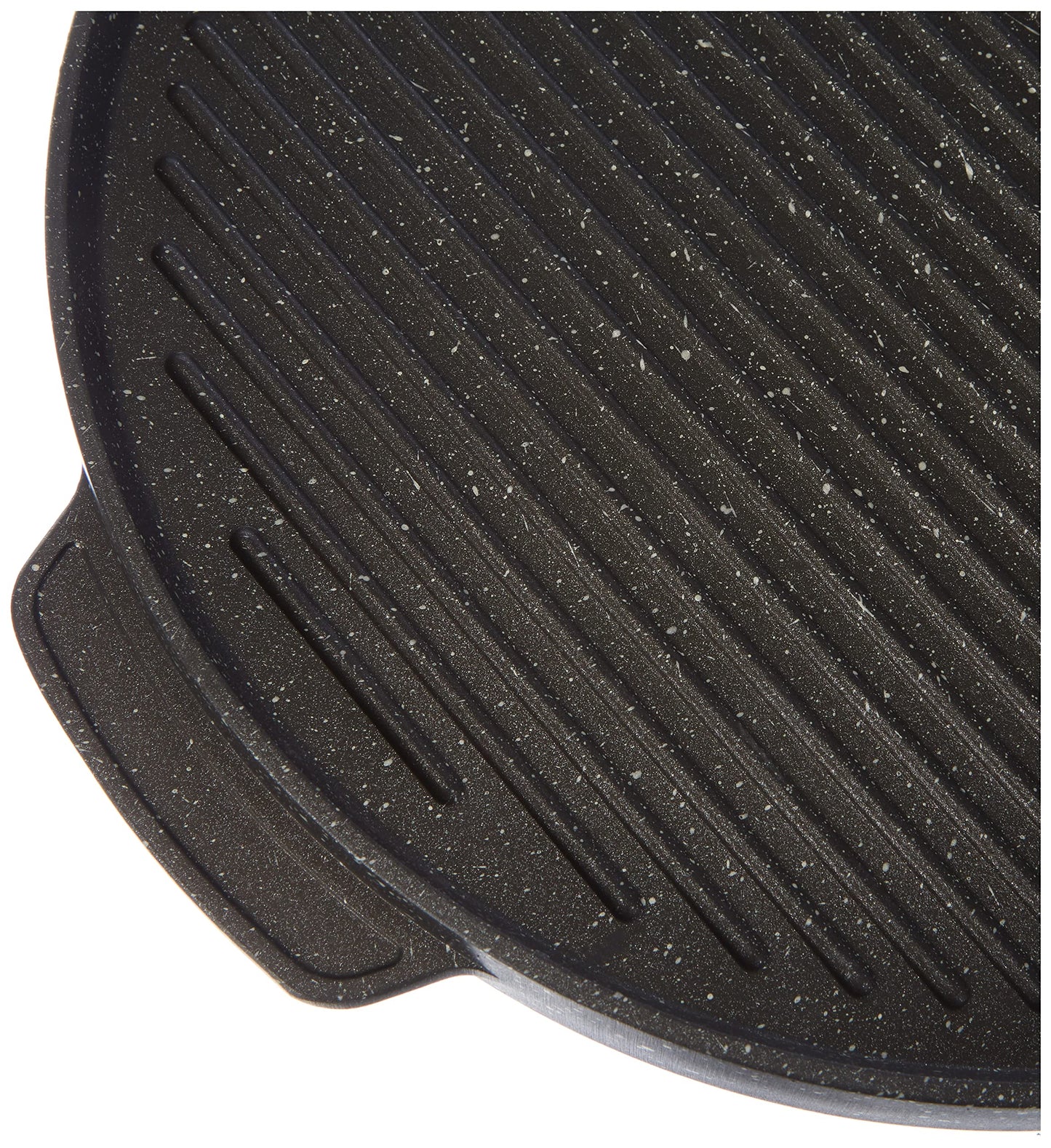 Double-Sided Grill Pan, Stone, Black, Non-Stick, 32x32x3 cm