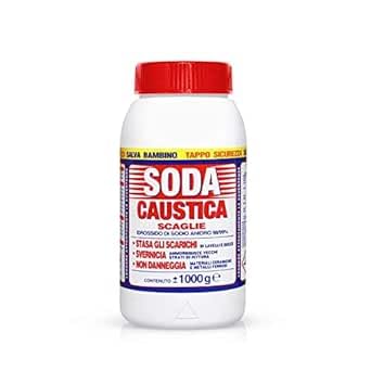 Caustic Soda Flakes, 1000g, for Industrial and Domestic Use, for Unclogging Drains