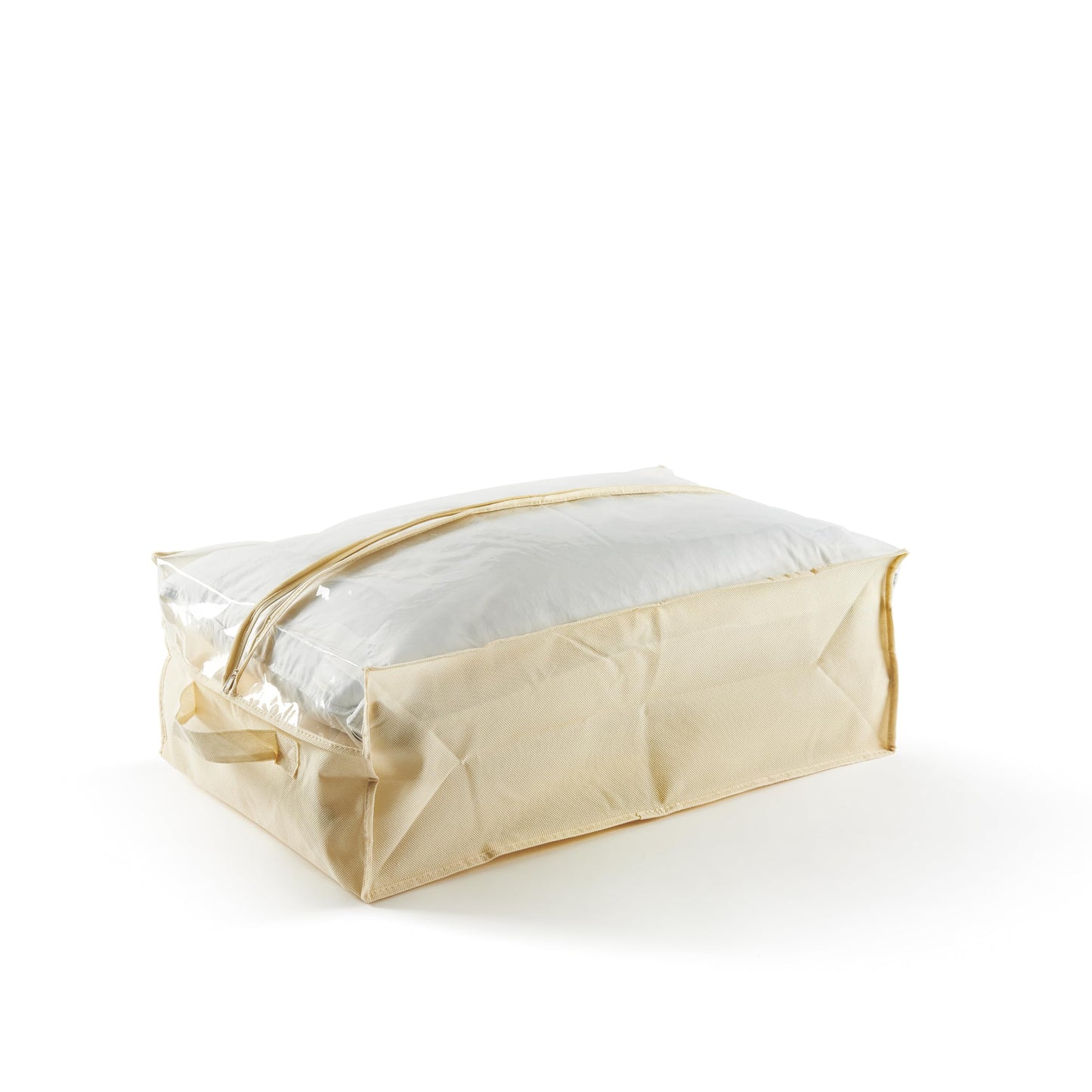 Sacco Custodia Tnt Plaid e Guanciali, Tessuto, Ecru, 70.0x45.0x25.0 Cm