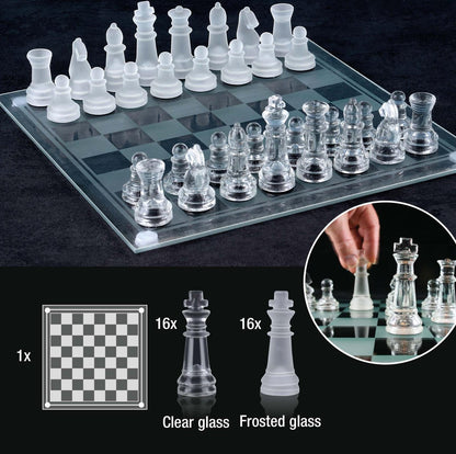 Handcrafted Crystal Glass Chess Set