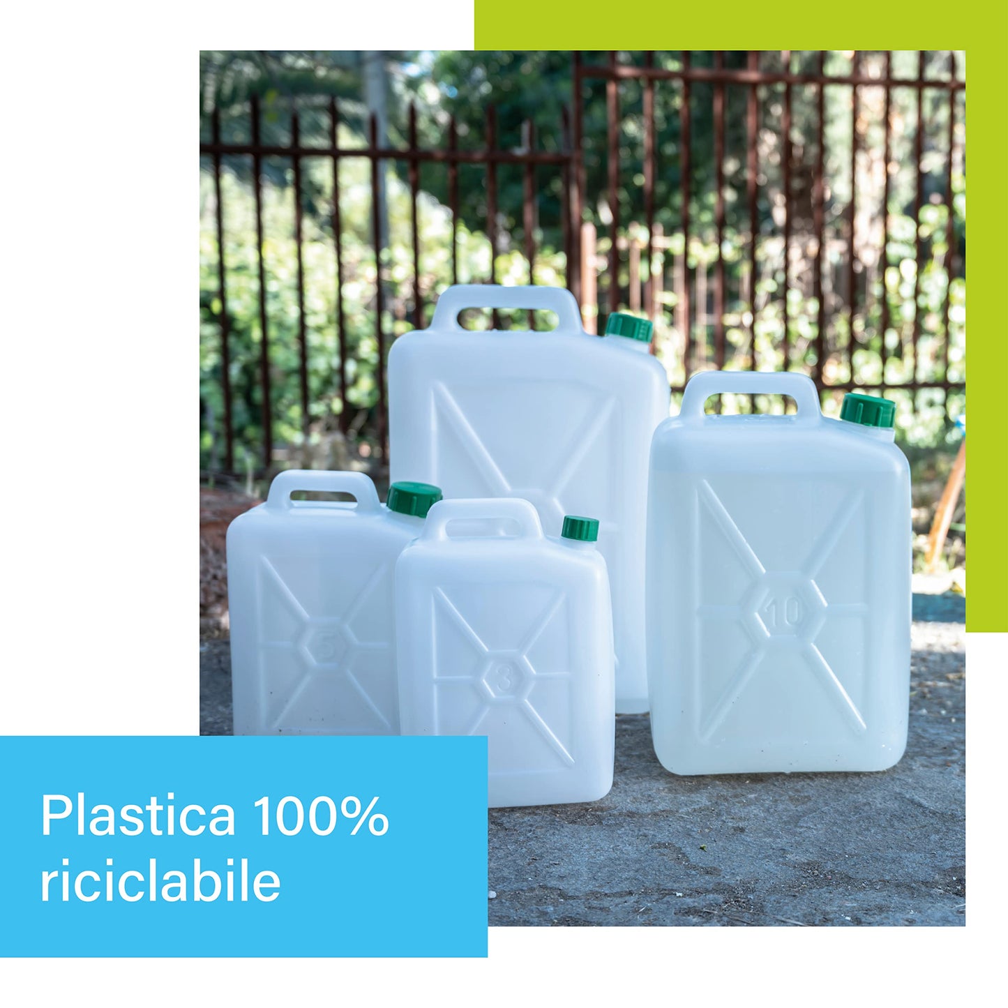 Tanica Ecoplast per Liquidi e Oli - Contenitore Plastica Resistente 5-10-15-20 Litri con Tappo Ermetico