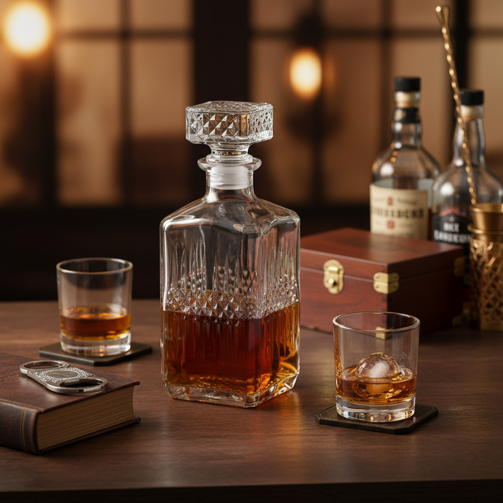 Decanter su angolo bar elegante