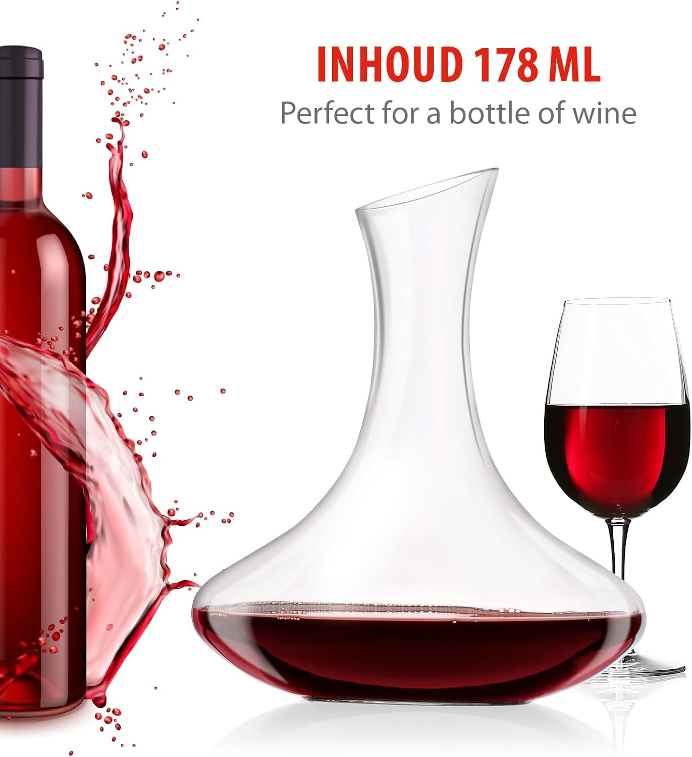 Red Wine Decanter 178 Ml Ø 20x23.7 Cm.