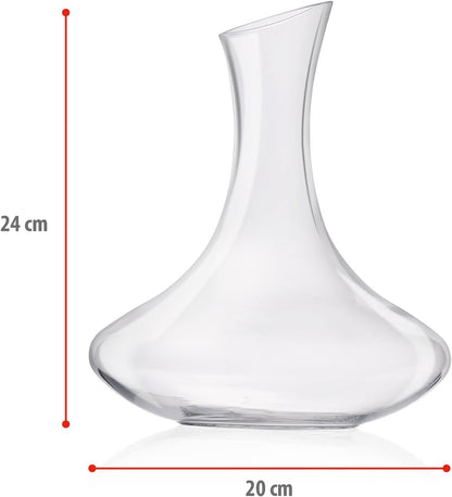 Decanter Vino Rosso 1,78L Cristallo Ø20x23,7cm - Caraffa Ossigenazione Professionale