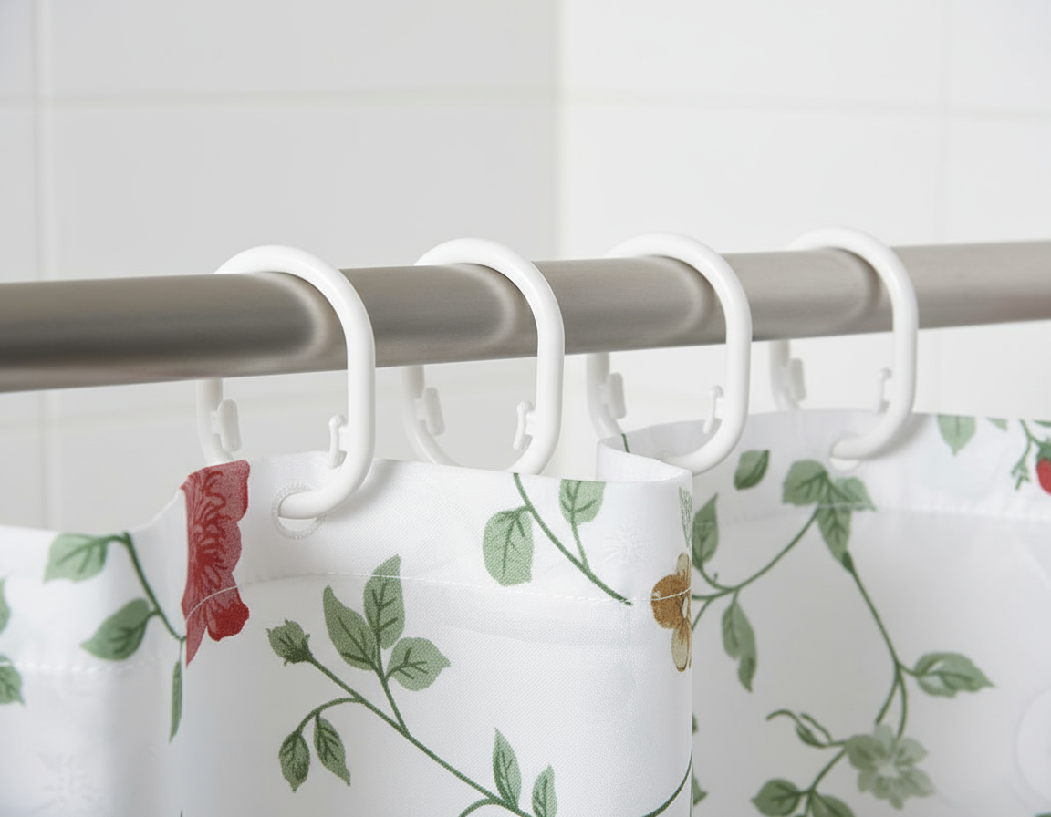 Tenda Doccia Antimuffa XL 240x200 cm con 16 Ganci -