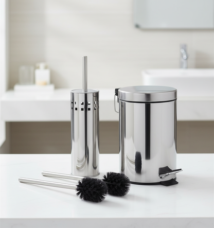 Dettaglio accessori bagno inox