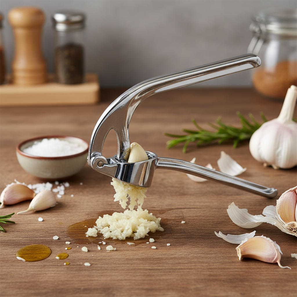 Dettaglio aglio spremuto