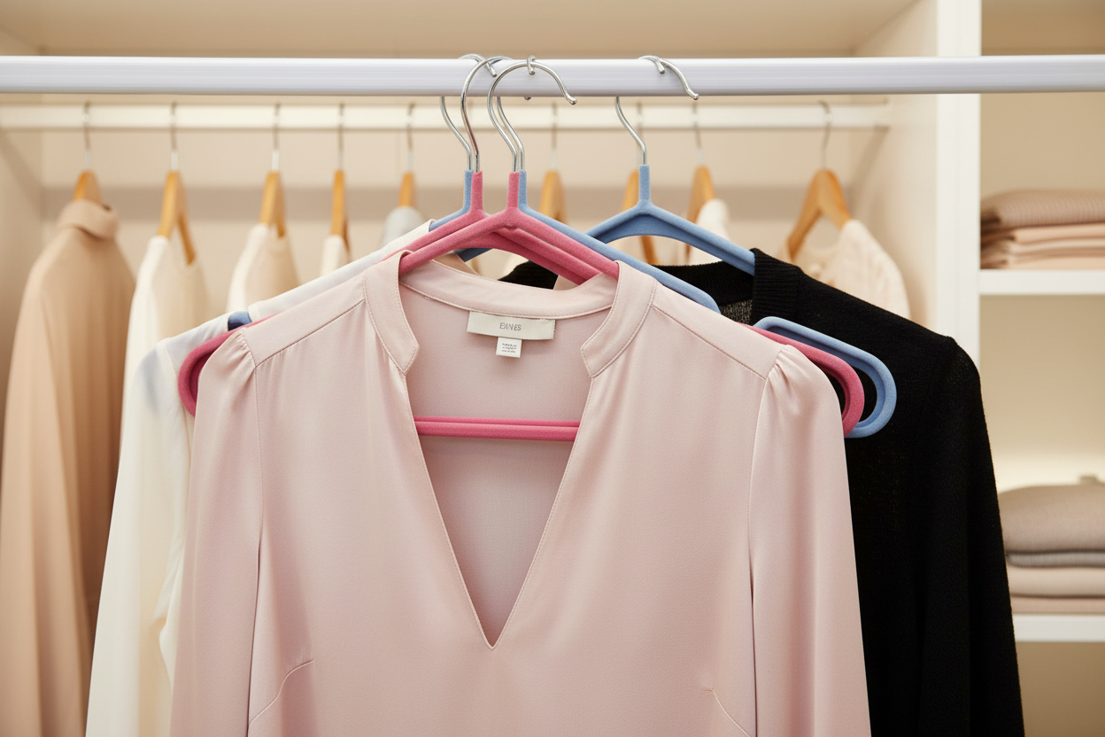 Dettaglio grucce gommato antiscivolo