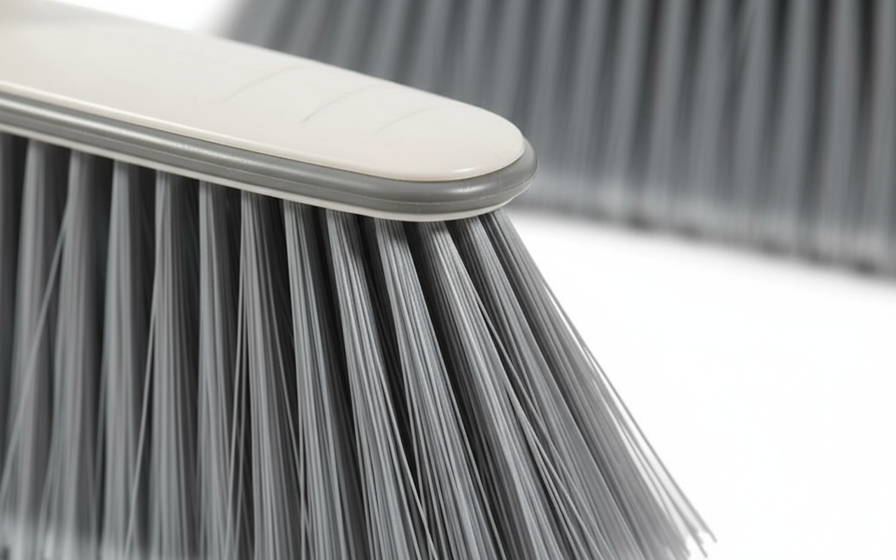 Scopa Professionale con Manico - Setole Grigie Extra Resistenti