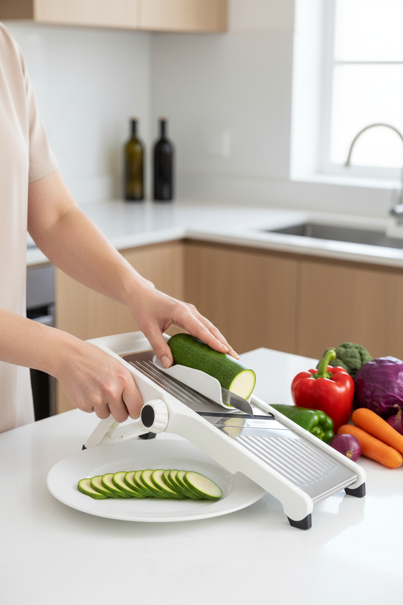 Dettaglio utilizzo mandolina