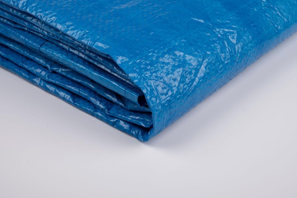 Copertura Piscina Impermeabile 305x204cm - Telo Protettivo UV Resistente Blu