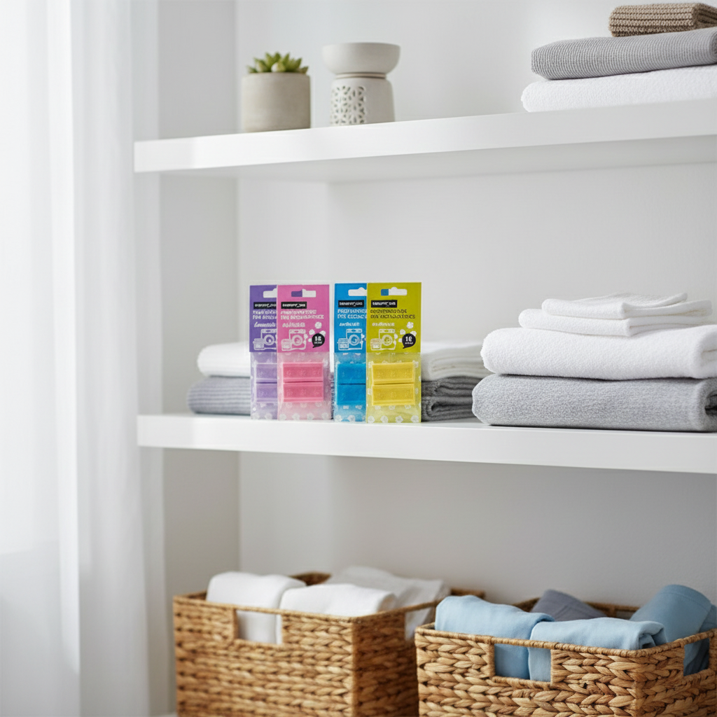 Display organizzato in lavanderia