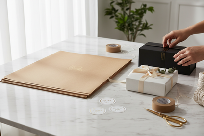 E-commerce packaging con carta Avana