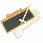 Set Sushi 7 Pezzi per 2 Persone - Bacchette Legno, Ciotole Ceramica, Vassoio Ardesia