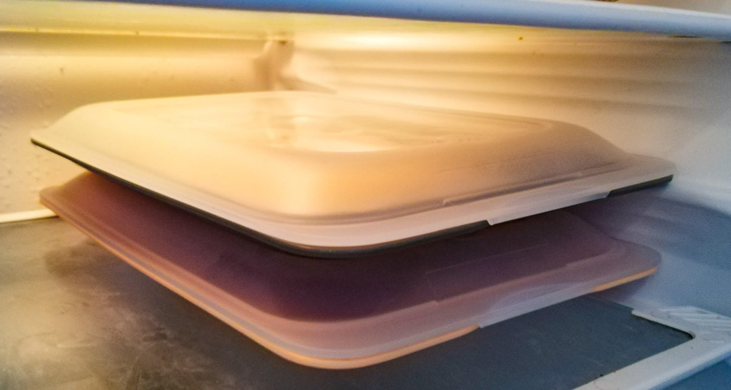 Set 4 Contenitori Salumi e Formaggi 25x17cm - Porta Affettati Impilabili Frigorifero - Lavastoviglie