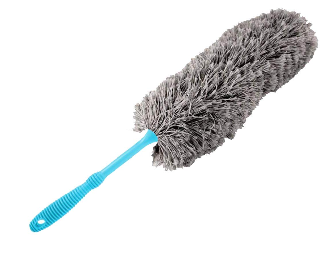 Piumino, Microfibra spolverino, Piumino per la casa,dell'automobile, condizionatore d'Aria, Spazzola Polvere, Spazzola di Puliscipersiane, (Colore: Grigio)