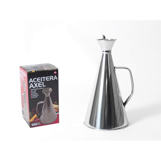 Huilerie Axel 500 ml en acier inoxydable - Distributeur d'huile avec bec verseur anti-goutte