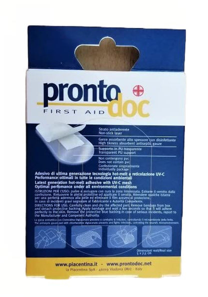 Cerotti Formato XL 5x7.5 cm Impermeabili, 1 Confezione da 5 cerotti