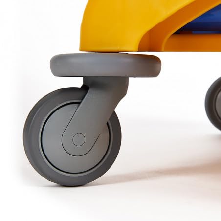 Carrello Rettangolare in Plastica - 2 Secchi da 25 Lt, Strizzatore, Maniglia Rilsan, 4 Rotelle - Ideale per Pulizia Pavimenti Casa e Luoghi Pubblici