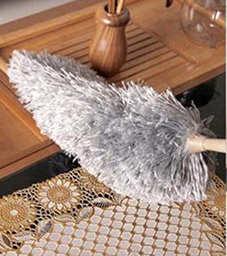 Piumino, Microfibra spolverino, Piumino per la casa,dell'automobile, condizionatore d'Aria, Spazzola Polvere, Spazzola di Puliscipersiane, (Colore: Grigio)