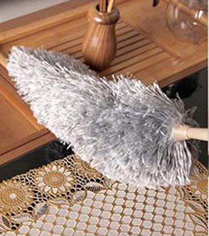 Piumino, Microfibra spolverino, Piumino per la casa,dell'automobile, condizionatore d'Aria, Spazzola Polvere, Spazzola di Puliscipersiane, (Colore: Grigio)