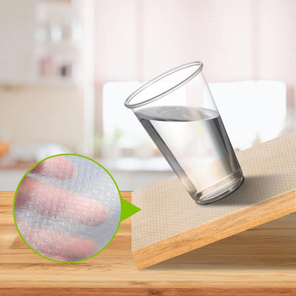 Set 2 Tappetini Antiscivolo Cassetti 50x150cm - Trasparenti Impermeabili Non Adesivi - Proteggi Ripiani