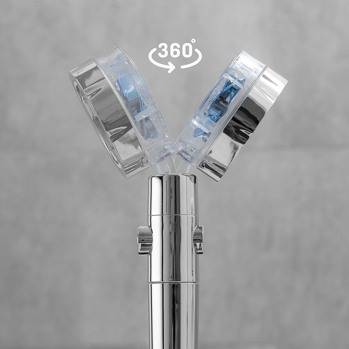 InnovaGoods® Heliwer Shower Head, Ecoshower filtering technology with pressure propeller and purifying filter, saves water and energy, compact and elegant design, ideal for the bathroom.