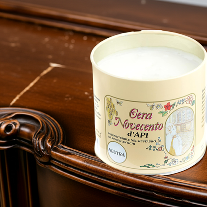 Cera d'Api NOVECENTO per Mobili Legno - Lucidante Naturale Restauro Antichi