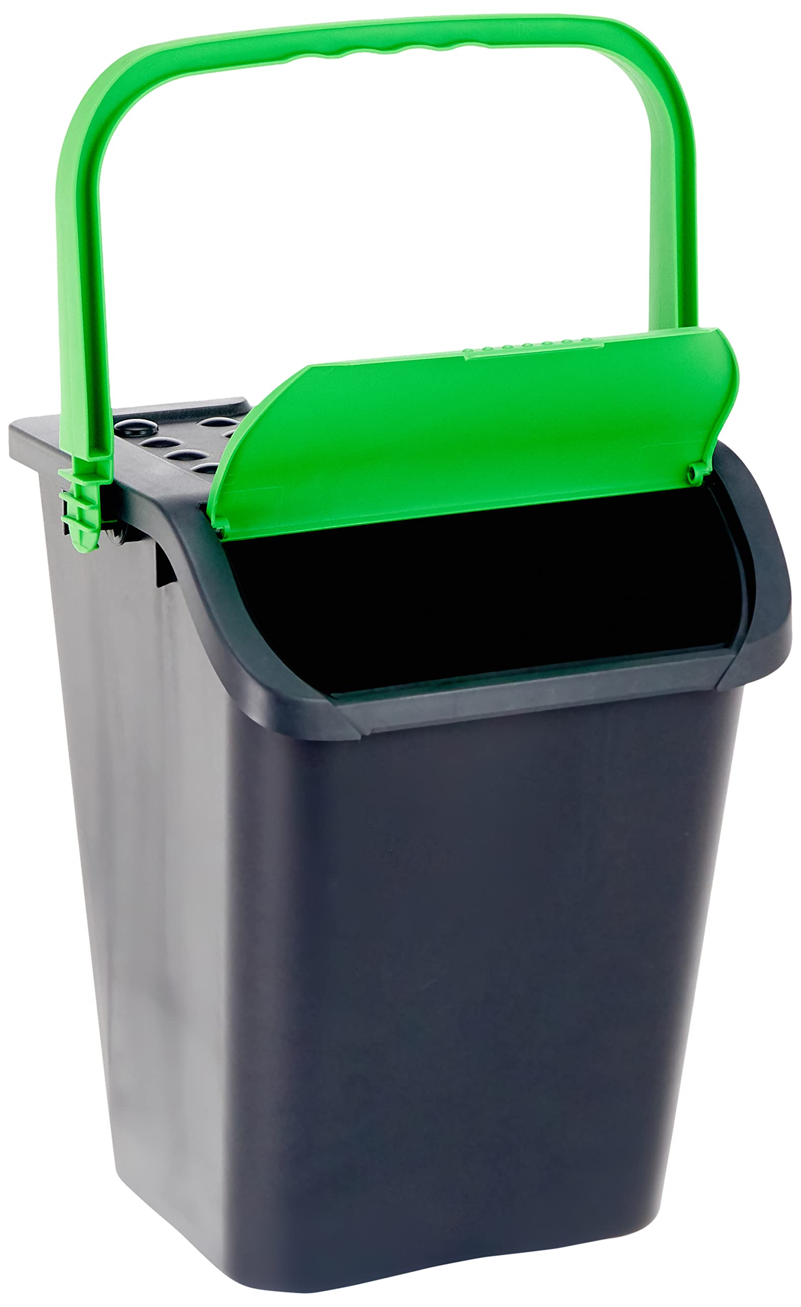 Pattumiera Ecoplast 35L Marrone Raccolta Differenziata Apertura a Libro