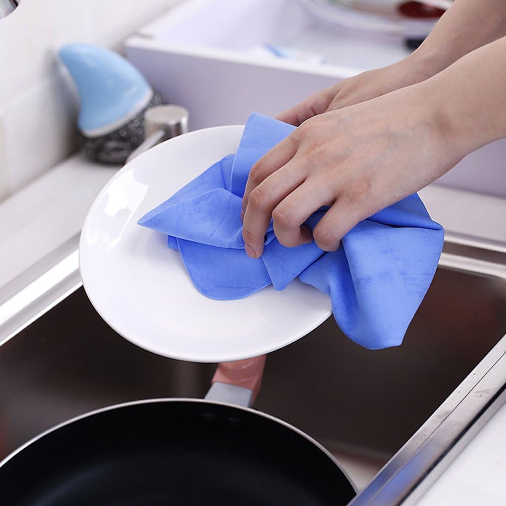 Lingettes absorbantes PVA Magic Cloth 30x30cm - Lot de 12 lingettes réutilisables, multicolores