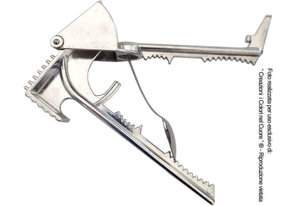 garlic press, meat tenderizer, fish scraper, bottle opener, olive stoner, nutcracker, jar opener, meat grinder, vegetable mincer with spoon, 14 functions, Italian products, CREATIONS i Colori nel Cuore