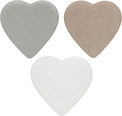 Set 3 Umidificatori per Termosifoni in Ceramica - Design  Cuori - Evaporatore Acqua Radiatore