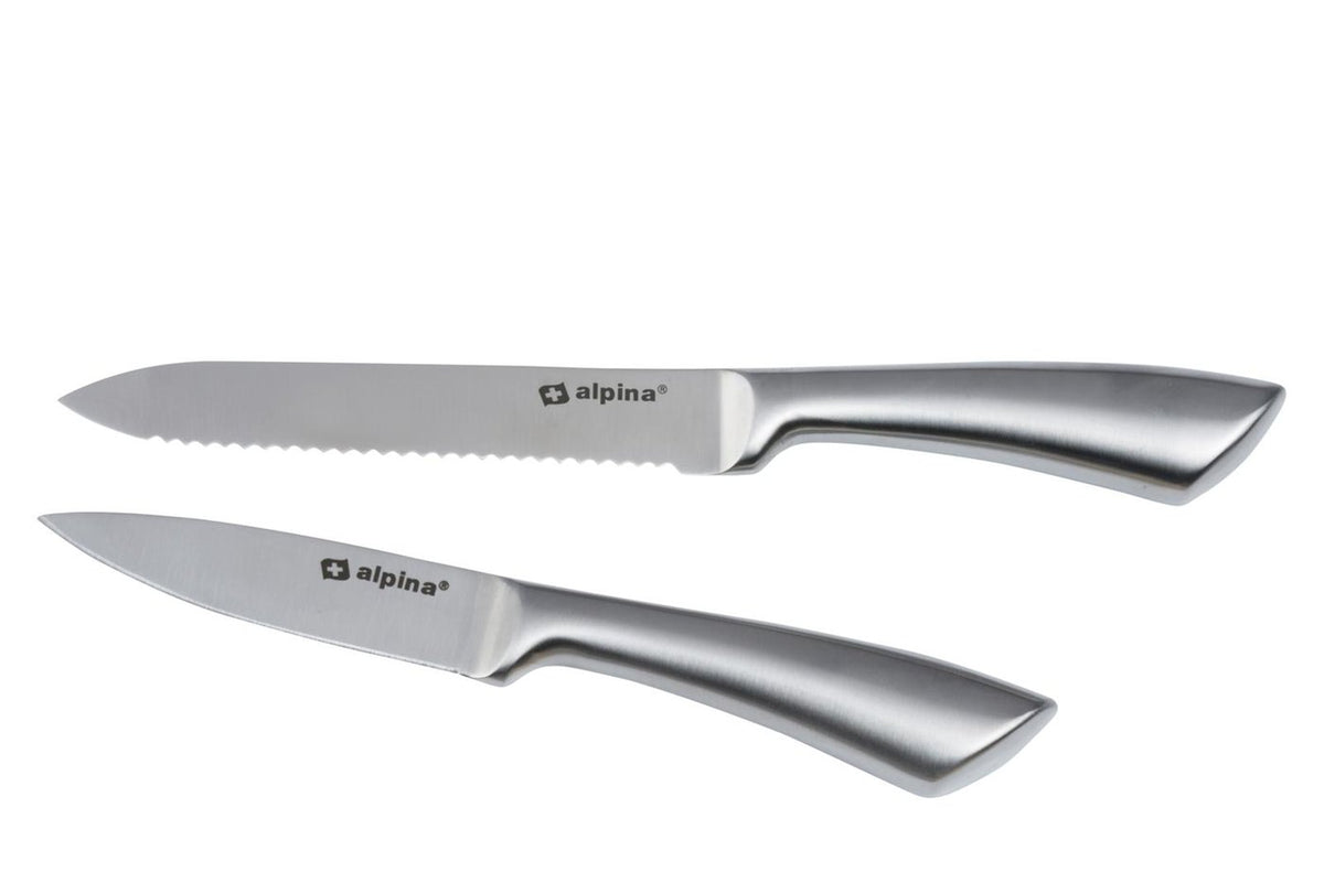 Coltelli Professionali Alpina in Acciaio Inossidabile: Mannaia, Coltello da Carne e Set 2 Pezzi