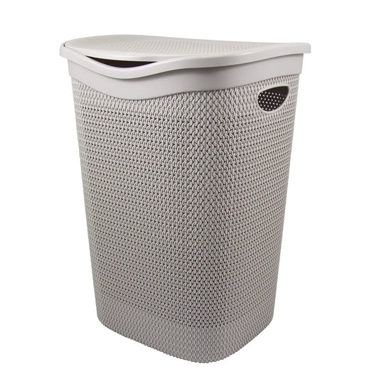 Portabiancheria 55 Litri Tortora con Ventilazione Anti-Odore - Cesto Bucato Grande BELLI E FORTI