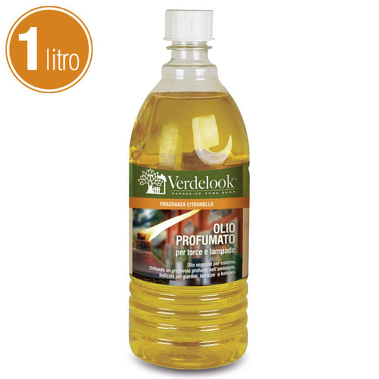 Olio Lampante Vegetale Citronella 1L - Torce da Giardino Antizanzare