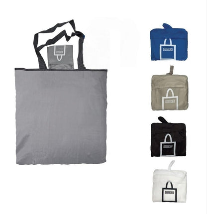 Set 4 Borse Pieghevoli Riutilizzabili Poliestere Multicolor - Lavabili Ecologiche Salvaspazio