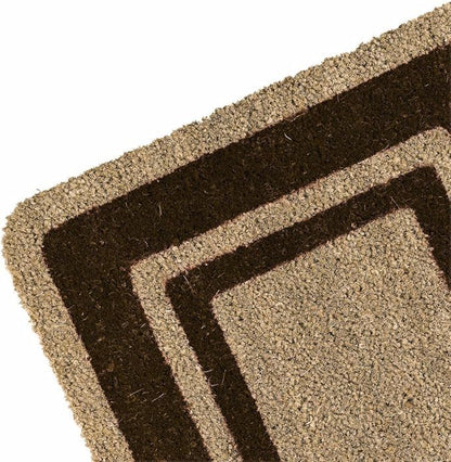 Zerbino Cocco Naturale Bordo Decorativo - Antiscivolo Interno/Esterno - 4 Dimensioni 3 Colori