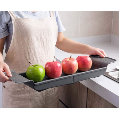 Vassoi Vasca da Bagno, Vaschetta per Vasca Scolapiatti Vassoio da Vasca Porta Oggetti da Vasca Bagno con Supporto Allungabile