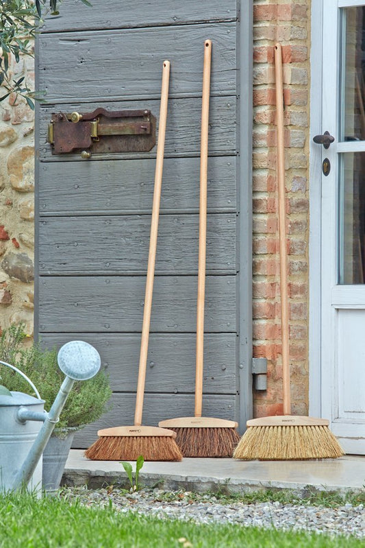 Scopa Ecologica in Fibra di Palma Naturale con Coccia Legno - Perfetto Chestnut