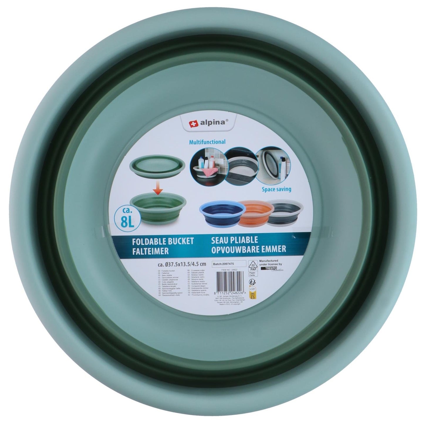 Bacinella Pieghevole Salvaspazio 8L - Secchio Multiuso ALPINA