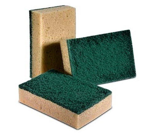 10 Spugne Abrasive Professionali 90x140mm Tabacco