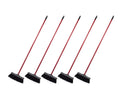 Set 5 Scope Industriali Setole Rigide 27cm Manico 140cm