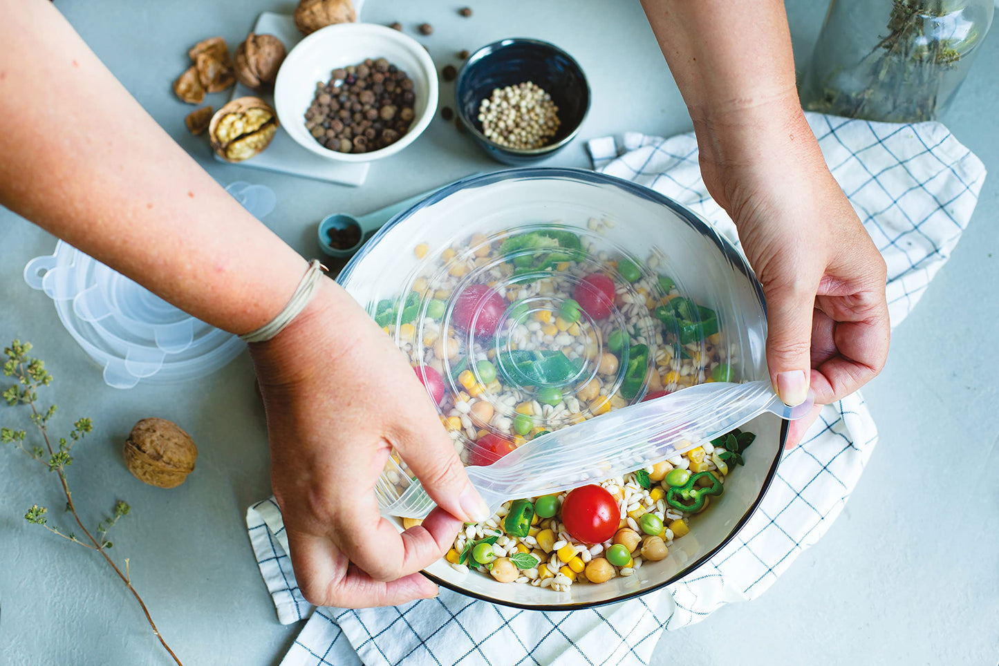 Couvercles en silicone Seal Fresh Collection - Lot de 6 - Tailles variées