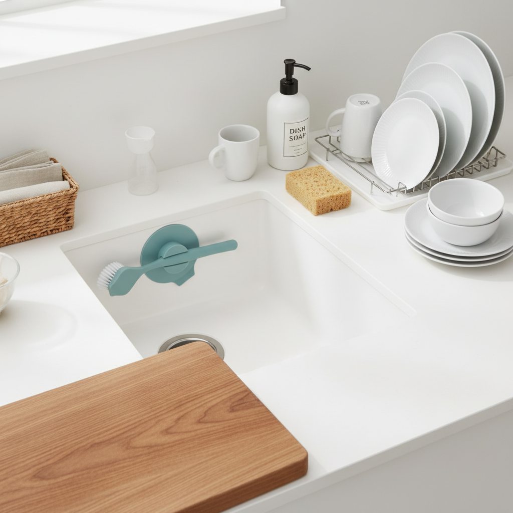 Flat-lay area lavello