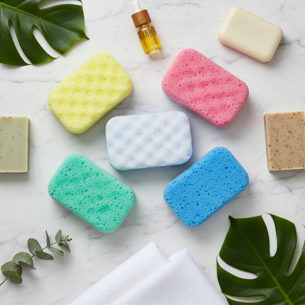 Flat lay con accessori spa